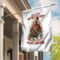 Skeleton Santa Claus Garden Flag On The Naughty List And I Regret Nothing - Wonder Print Shop