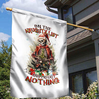 Skeleton Santa Claus Garden Flag On The Naughty List And I Regret Nothing - Wonder Print Shop