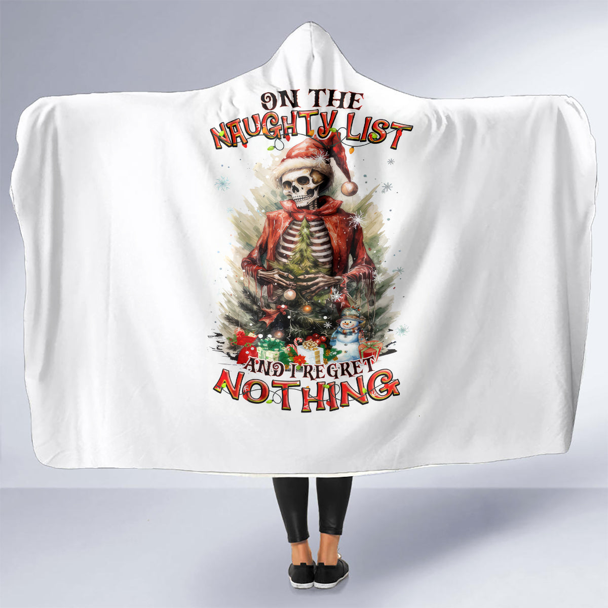 skeleton-santa-claus-hooded-blanket-on-the-naughty-list-and-i-regret-nothing