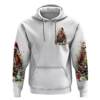 Skeleton Santa Claus Hoodie On The Naughty List And I Regret Nothing - Wonder Print Shop