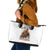 Skeleton Santa Claus Leather Tote Bag On The Naughty List And I Regret Nothing - Wonder Print Shop