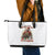 Skeleton Santa Claus Leather Tote Bag On The Naughty List And I Regret Nothing - Wonder Print Shop
