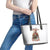 Skeleton Santa Claus Leather Tote Bag On The Naughty List And I Regret Nothing - Wonder Print Shop