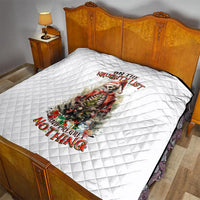 Skeleton Santa Claus Quilt On The Naughty List And I Regret Nothing - Wonder Print Shop