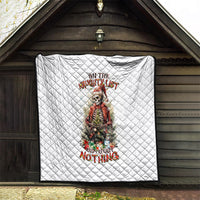 Skeleton Santa Claus Quilt On The Naughty List And I Regret Nothing - Wonder Print Shop