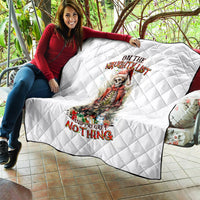 Skeleton Santa Claus Quilt On The Naughty List And I Regret Nothing - Wonder Print Shop
