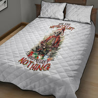 Skeleton Santa Claus Quilt Bed Set On The Naughty List And I Regret Nothing - Wonder Print Shop