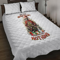 Skeleton Santa Claus Quilt Bed Set On The Naughty List And I Regret Nothing - Wonder Print Shop