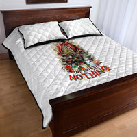 Skeleton Santa Claus Quilt Bed Set On The Naughty List And I Regret Nothing - Wonder Print Shop