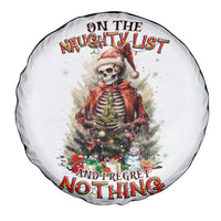 Skeleton Santa Claus Spare Tire Cover On The Naughty List And I Regret Nothing - Wonder Print Shop