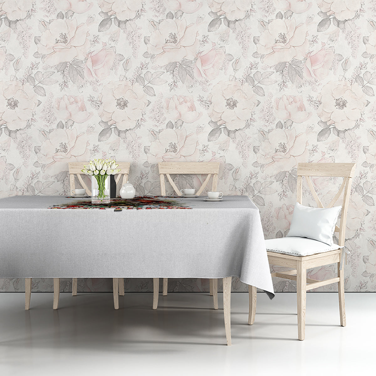 Skeleton Santa Claus Tablecloth On The Naughty List And I Regret Nothing - Wonder Print Shop