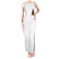 Skeleton Santa Claus Tank Maxi Dress On The Naughty List And I Regret Nothing - Wonder Print Shop