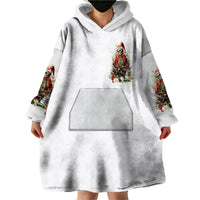 Skeleton Santa Claus Wearable Blanket Hoodie On The Naughty List And I Regret Nothing - Wonder Print Shop