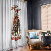 Skeleton Santa Claus Window Curtain On The Naughty List And I Regret Nothing - Wonder Print Shop
