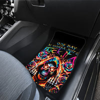 Flower Skull Car Mats One Day Say Fuck Itt All And Let My Demons Out - Wonder Print Shop
