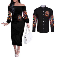 flower-skull-couples-matching-off-the-shoulder-long-sleeve-dress-and-long-sleeve-button-shirt-one-day-say-fuck-itt-all-and-let-my-demons-out