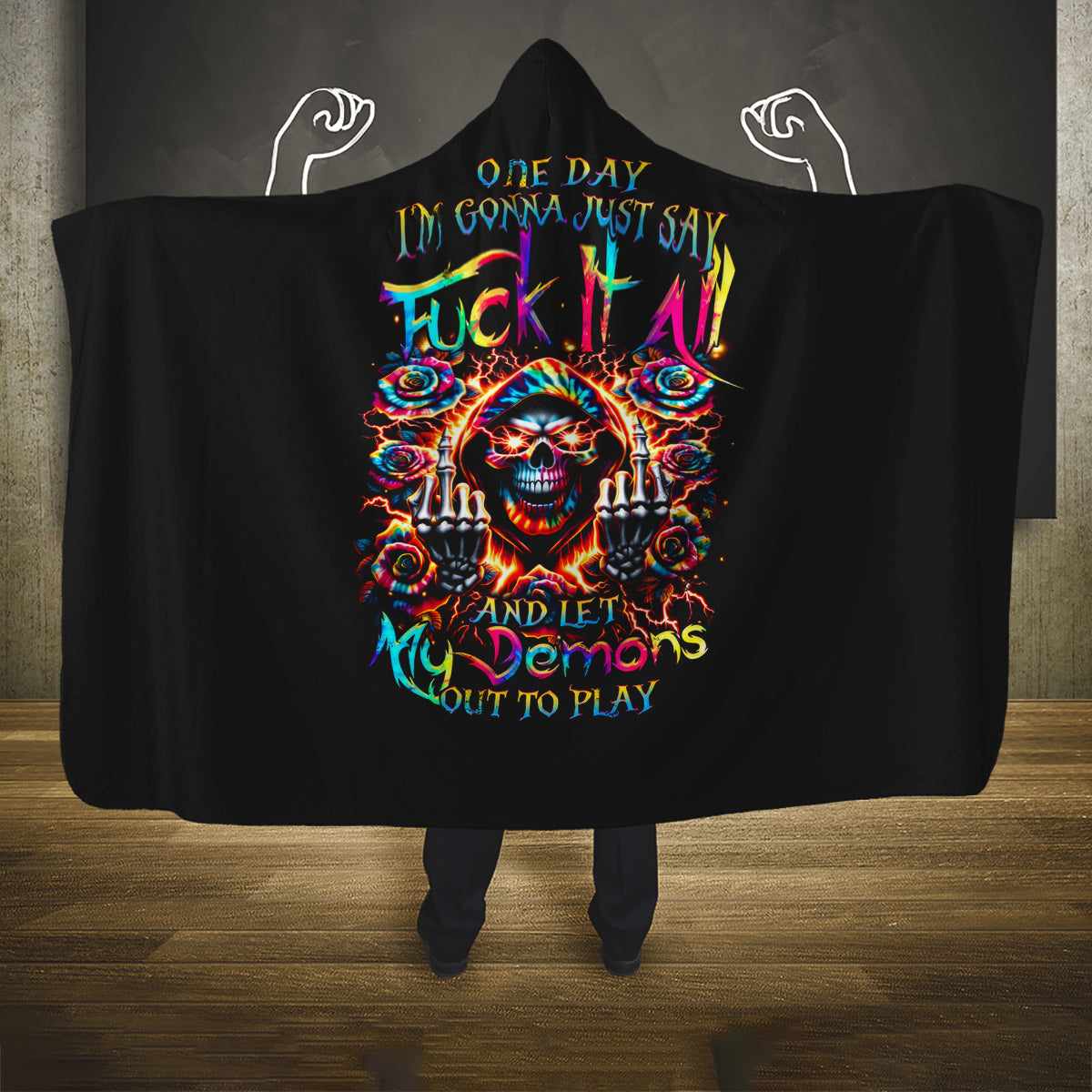 flower-skull-hooded-blanket-one-day-say-fuck-itt-all-and-let-my-demons-out