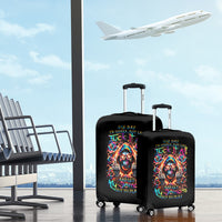 Flower Skull Luggage Cover One Day Say Fuck Itt All And Let My Demons Out - Wonder Print Shop