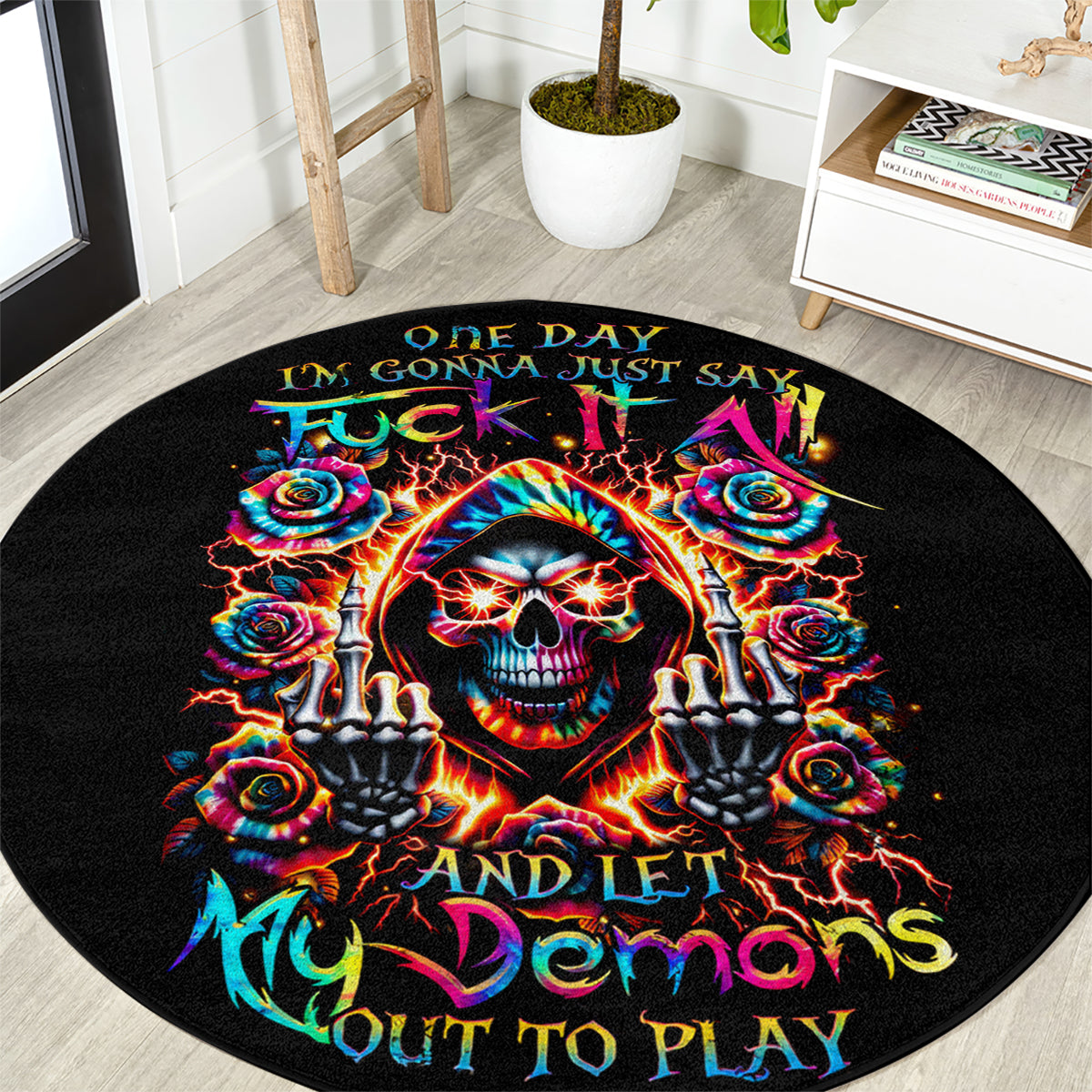 flower-skull-round-carpet-one-day-say-fuck-itt-all-and-let-my-demons-out