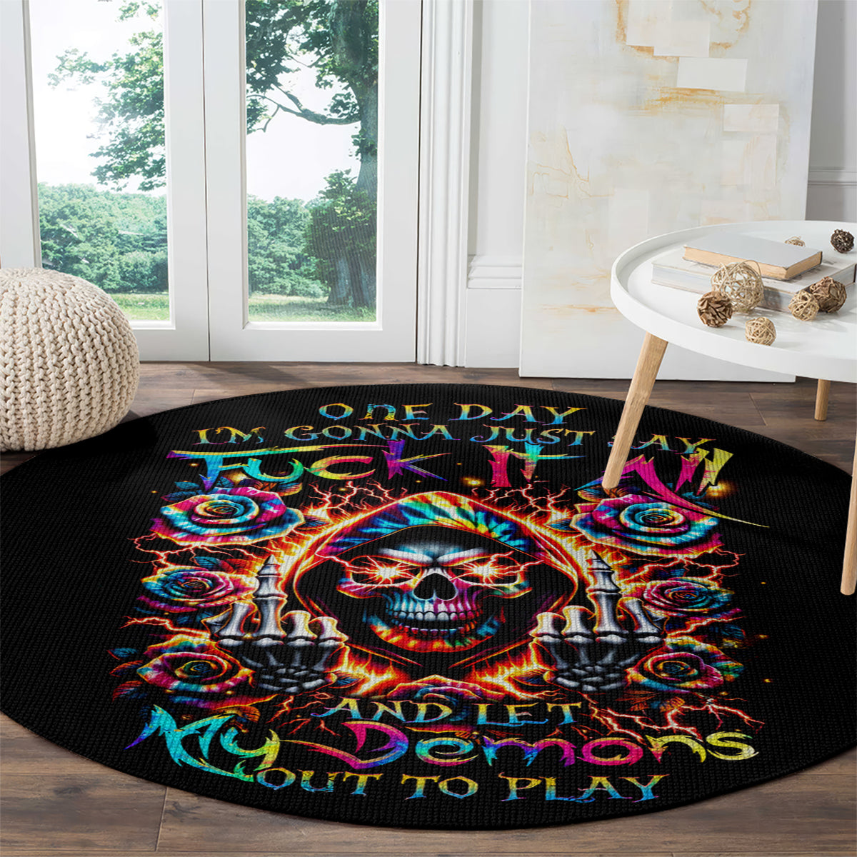 flower-skull-round-carpet-one-day-say-fuck-itt-all-and-let-my-demons-out
