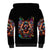 Flower Skull Sherpa Hoodie One Day Say Fuck Itt All And Let My Demons Out - Wonder Print Shop