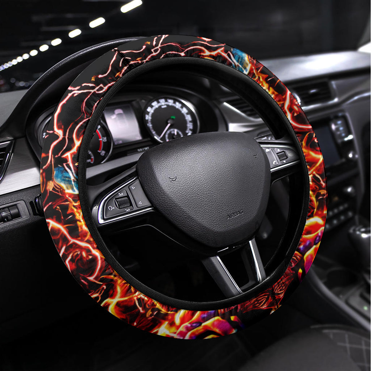 Flower Skull Steering Wheel Cover One Day Say Fuck Itt All And Let My Demons Out - Wonder Print Shop