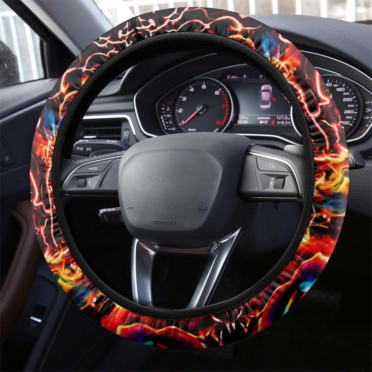 Flower Skull Steering Wheel Cover One Day Say Fuck Itt All And Let My Demons Out - Wonder Print Shop