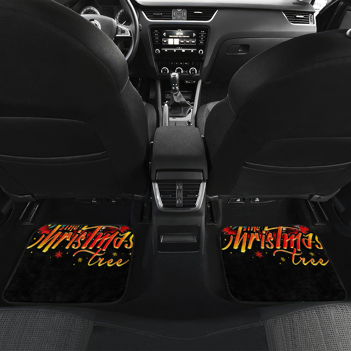 Skeleton Santa Claus Car Mats Rockin' Around The Christmas Tree - Wonder Print Shop