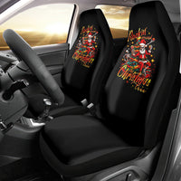 Skeleton Santa Claus Car Seat Cover Rockin' Around The Christmas Tree - Wonder Print Shop