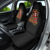 Skeleton Santa Claus Car Seat Cover Rockin' Around The Christmas Tree - Wonder Print Shop