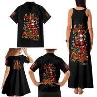 Skeleton Santa Claus Family Matching Tank Maxi Dress and Hawaiian Shirt Rockin' Around The Christmas Tree - Wonder Print Shop