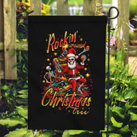 Skeleton Santa Claus Garden Flag Rockin' Around The Christmas Tree - Wonder Print Shop