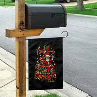 Skeleton Santa Claus Garden Flag Rockin' Around The Christmas Tree - Wonder Print Shop