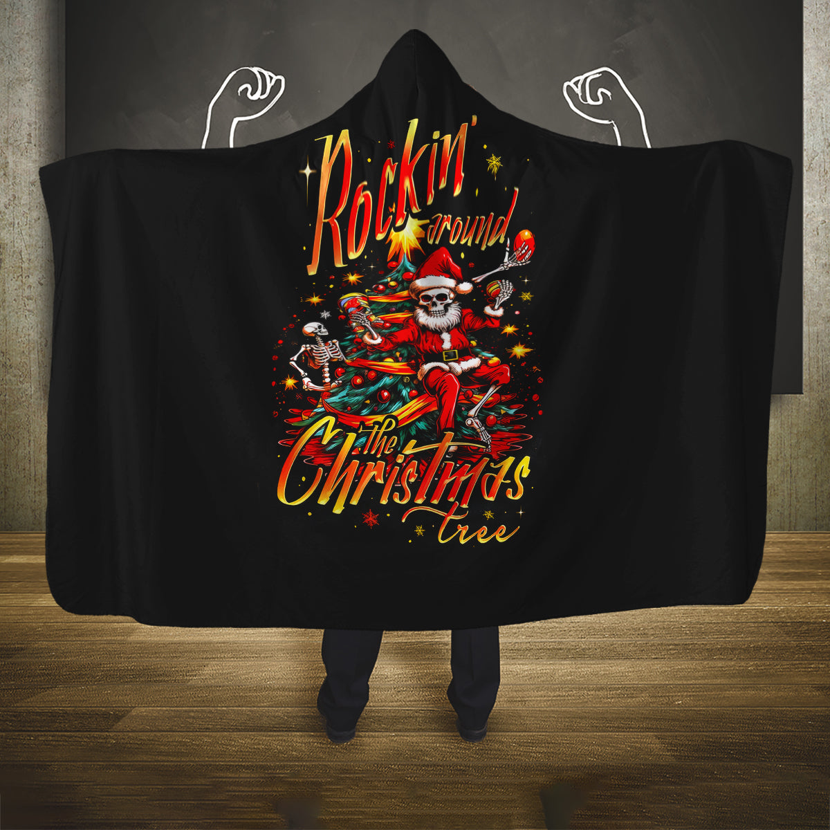 skeleton-santa-claus-hooded-blanket-rockin-around-the-christmas-tree