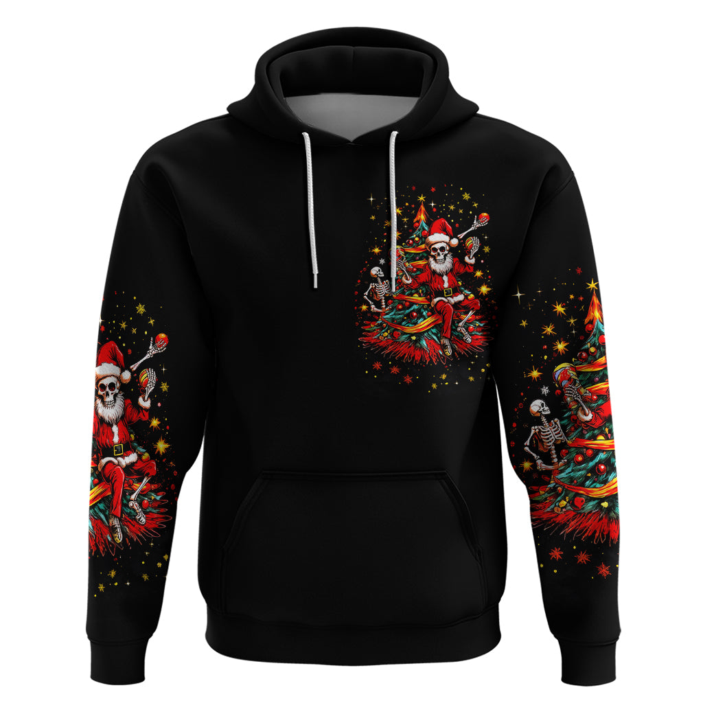 Skeleton Santa Claus Hoodie Rockin' Around The Christmas Tree - Wonder Print Shop