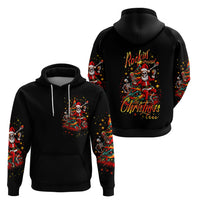 Skeleton Santa Claus Hoodie Rockin' Around The Christmas Tree - Wonder Print Shop