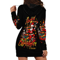 Skeleton Santa Claus Hoodie Dress Rockin' Around The Christmas Tree - Wonder Print Shop