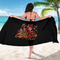 Skeleton Santa Claus Sarong Rockin' Around The Christmas Tree - Wonder Print Shop