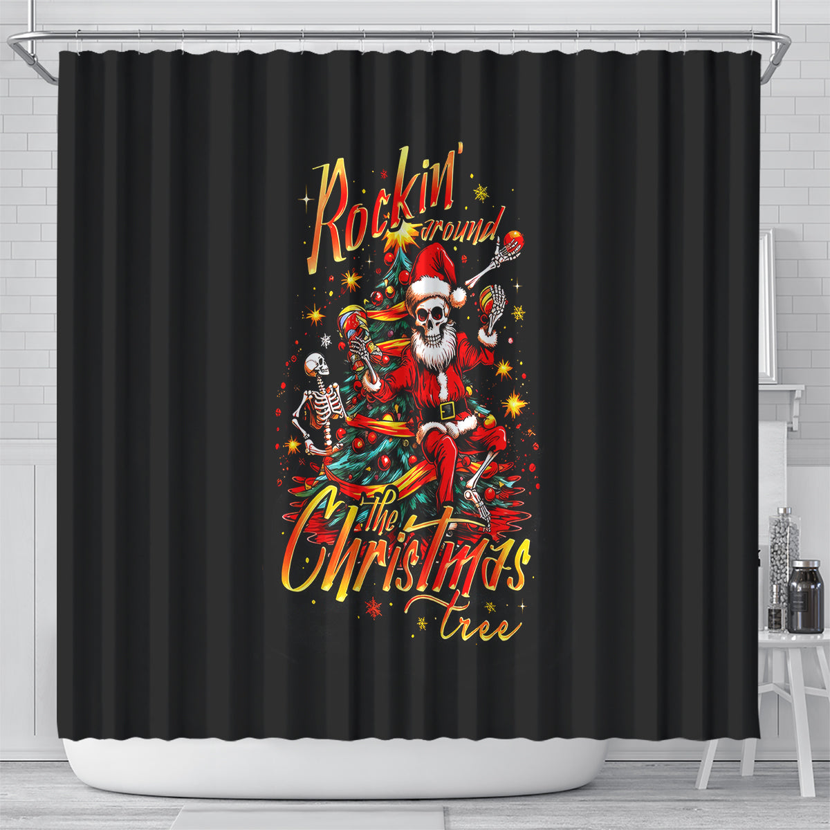 skeleton-santa-claus-shower-curtain-rockin-around-the-christmas-tree