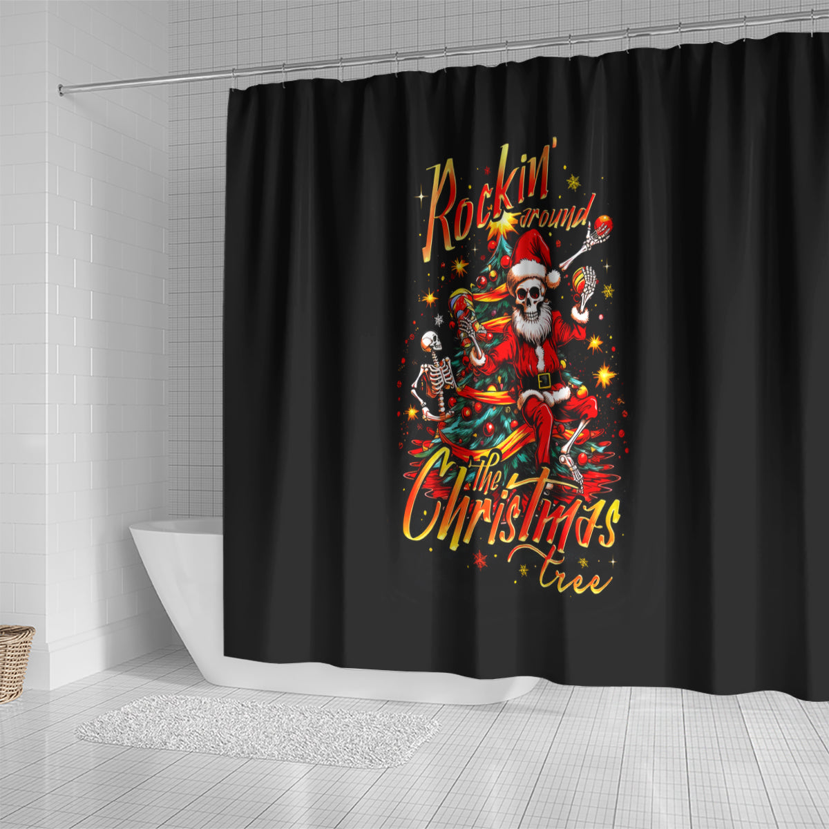 skeleton-santa-claus-shower-curtain-rockin-around-the-christmas-tree