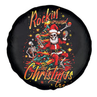Skeleton Santa Claus Spare Tire Cover Rockin' Around The Christmas Tree - Wonder Print Shop