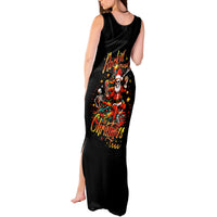 Skeleton Santa Claus Tank Maxi Dress Rockin' Around The Christmas Tree - Wonder Print Shop