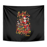 Skeleton Santa Claus Tapestry Rockin' Around The Christmas Tree - Wonder Print Shop