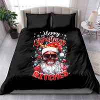 Skeleton Santa Claus Bedding Set Merry Christmas Bitches - Wonder Print Shop