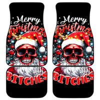Skeleton Santa Claus Car Mats Merry Christmas Bitches - Wonder Print Shop