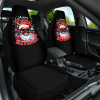 Skeleton Santa Claus Car Seat Cover Merry Christmas Bitches - Wonder Print Shop
