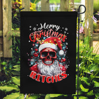 Skeleton Santa Claus Garden Flag Merry Christmas Bitches - Wonder Print Shop