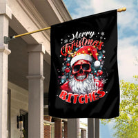 Skeleton Santa Claus Garden Flag Merry Christmas Bitches - Wonder Print Shop
