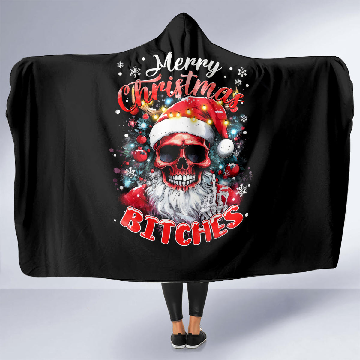 skeleton-santa-claus-hooded-blanket-merry-christmas-bitches