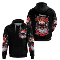 Skeleton Santa Claus Hoodie Merry Christmas Bitches - Wonder Print Shop